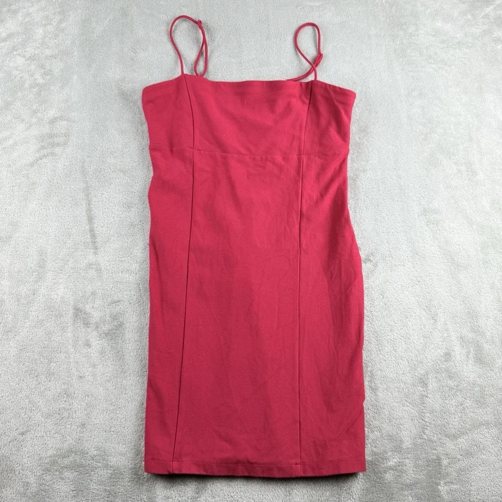 Urban Outfitters Mini Dress Womens Medium Red Adjustable Thin Straps Stretch Y2K - Picture 1 of 14